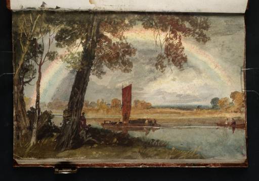 Joseph Mallord William Turner, ‘A Barge on the Thames, ?near Isleworth: a Rainbow’ 1805