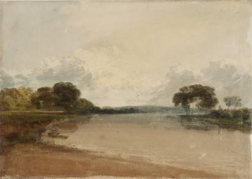 Joseph Mallord William Turner, ‘?Syon Reach, Looking Upstream towards Isleworth Church in the Distance on the Right’ 1805