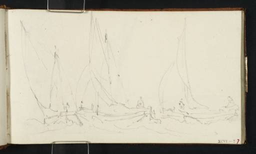 Joseph Mallord William Turner, ‘Three Barges Sailing’ c.1807