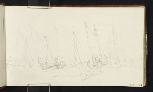 Joseph Mallord William Turner, ‘Six Barges Sailing’ c.1807