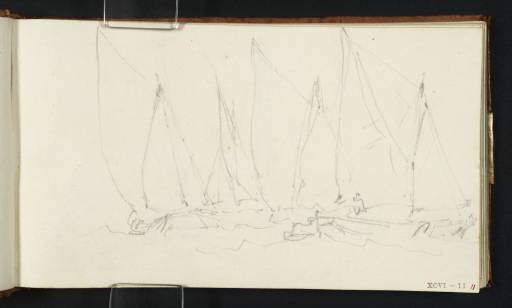 Joseph Mallord William Turner, ‘Four Barges Sailing’ c.1807