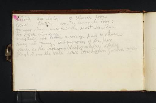 Joseph Mallord William Turner, ‘Verses (Inscription by Turner)’ c.1806
