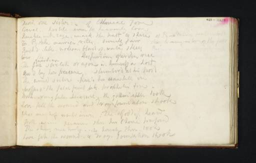 Joseph Mallord William Turner, ‘Verses (Inscription by Turner)’ c.1806