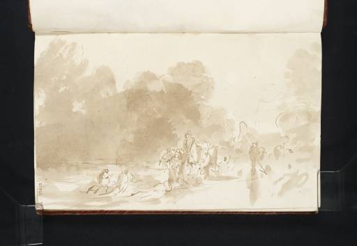 Joseph Mallord William Turner, ‘Figures Struggling Ashore after a Shipwreck: ?Ulysses’ 1805
