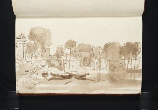 Joseph Mallord William Turner, ‘The Thames at Isleworth with All Saints' Church, Sion Ferry House, the Pavilion and Syon House Among Trees’ 1805