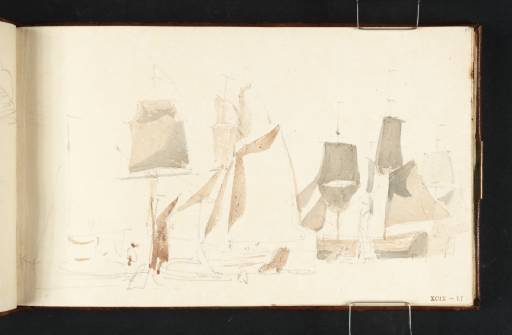 Joseph Mallord William Turner, ‘Barges and Men-of-War or Merchantmen’ c.1805-9