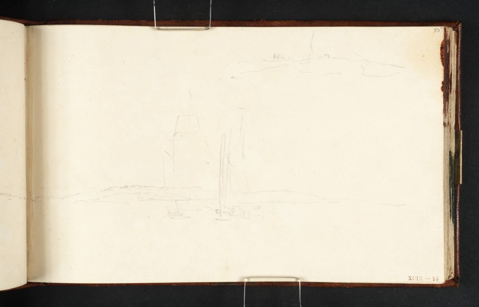 Vessels, with Flat Coast-Line Beyond