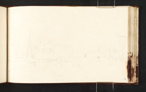 Joseph Mallord William Turner, ‘River Scene, with Town in Distance’ c.1805-9