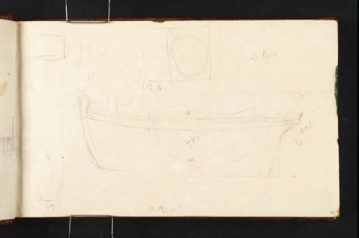 Joseph Mallord William Turner, ‘Sketches and Diagrams of a Boat’ c.1806-9