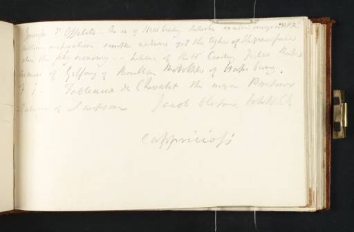 Joseph Mallord William Turner, ‘Notes on Pictures &c (Inscriptions by Turner)’ 1807
