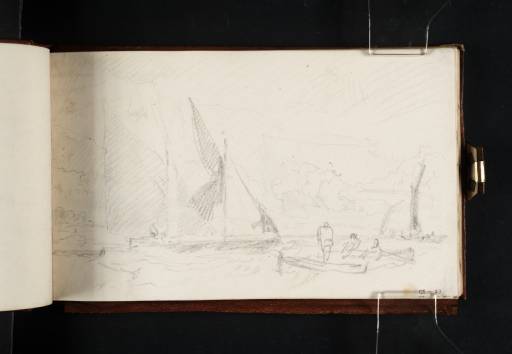 Joseph Mallord William Turner, ‘Three Barges and a Rowing Boat’ c.1806-14