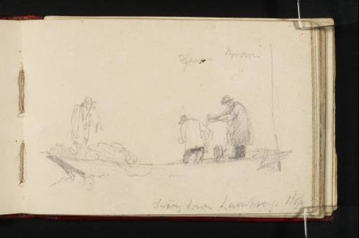 Joseph Mallord William Turner, ‘Men in a Punt, Fishing for Lampreys’ c.1808