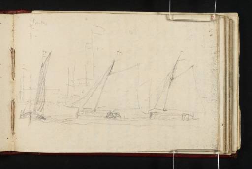 Joseph Mallord William Turner, ‘Barges Sailing, Ships Beyond’ c.1808