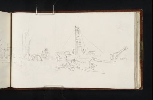 Joseph Mallord William Turner, ‘Group of Barges, Cranes, &c’ 1820-5