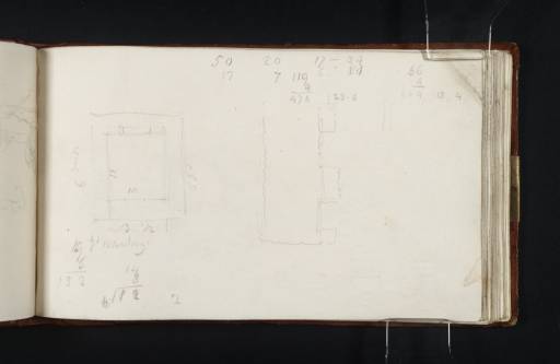 Joseph Mallord William Turner, ‘Plans; Inscriptions by Turner’ c.1818-20