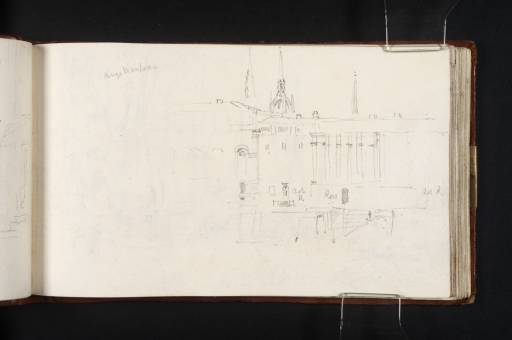 Joseph Mallord William Turner, ‘The Façade of the Custom House and Spire of St Magnus the Martyr’ c.1825