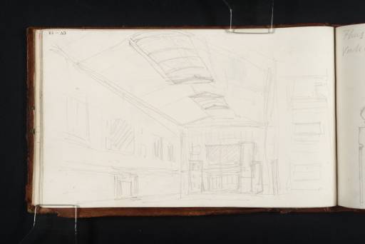 Joseph Mallord William Turner, ‘A Picture Gallery with Roof Lights, and Related Plans’ c.1818-22
