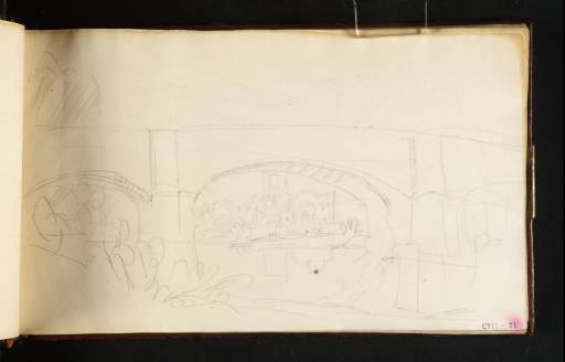Joseph Mallord William Turner, ‘Kirkstall Abbey Seen through an Arch of Kirkstall Bridge’ 1808