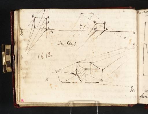 Joseph Mallord William Turner, ‘Diagrams of a Cube and Squares Projected in Perspective, after Salomon de Caus’ c.1809