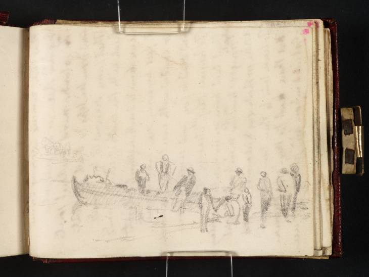 Joseph Mallord William Turner, ‘Figures with a Boat on a River Bank’ c.1809