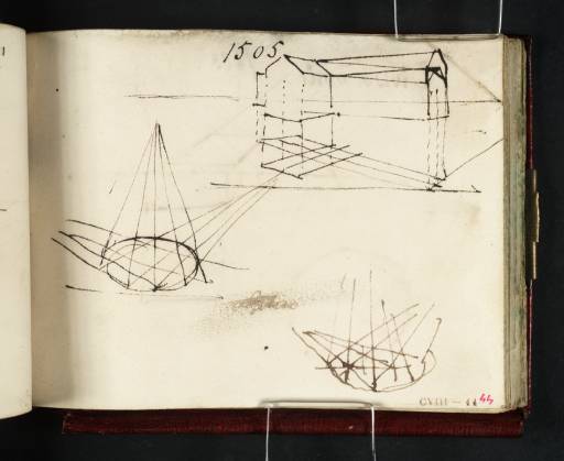Joseph Mallord William Turner, ‘Versions of a Diagram Relating to Placing a Square in Perspective, and a Diagram of a Building, after Viator (Jean Pélerin)’ c.1809