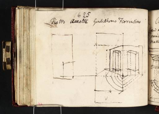 Joseph Mallord William Turner, ‘Diagram of a Perspective Method for a Cube, after Pietro Accolti’ c.1809