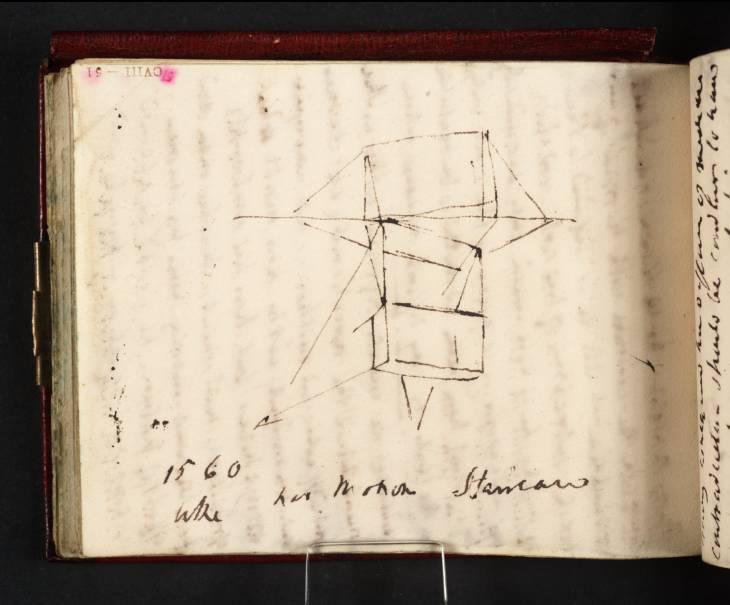 Joseph Mallord William Turner, ‘Diagram of a Cuboid in Perspective, after Jean Cousin’ c.1809