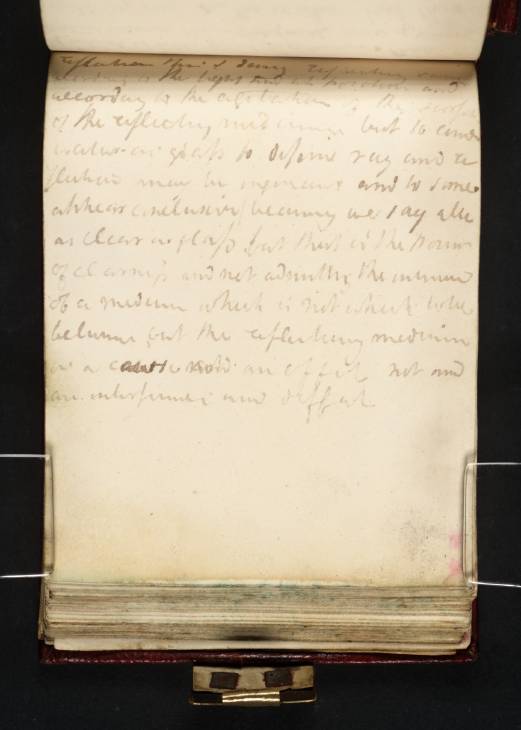 Joseph Mallord William Turner, ‘Inscription by Turner: Notes on Reflected Light’ c.1809