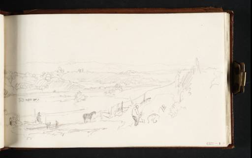 Joseph Mallord William Turner, ‘?The River Arun, or Rother, Horse and Figures in Foreground’ 1809