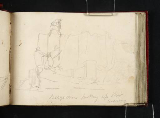 Joseph Mallord William Turner, ‘Bargemen Putting up an Awning’ 1809