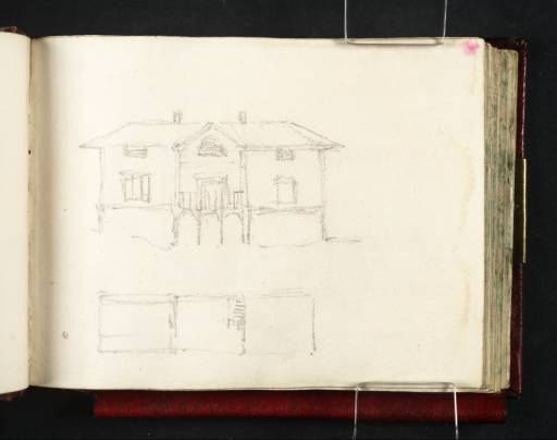 Joseph Mallord William Turner, ‘Sandycombe Lodge, Twickenham: An Unexecuted Elevation from the East and Plan’ c.1809-11