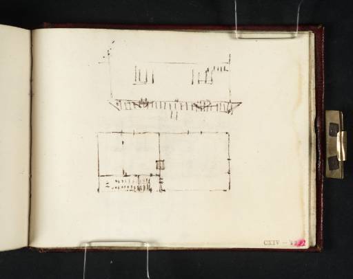 Joseph Mallord William Turner, ‘Sandycombe Lodge, Twickenham: An Unexecuted Elevation and Plan’ c.1809-11