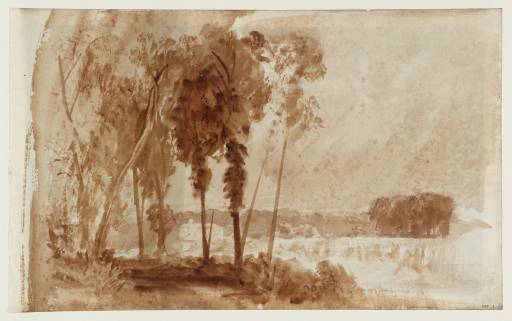Joseph Mallord William Turner, ‘A Roadway between Trees beside a River’ c.1807-19