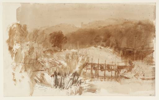 Joseph Mallord William Turner, ‘A River Scene with Eel Traps’ c.1807-19
