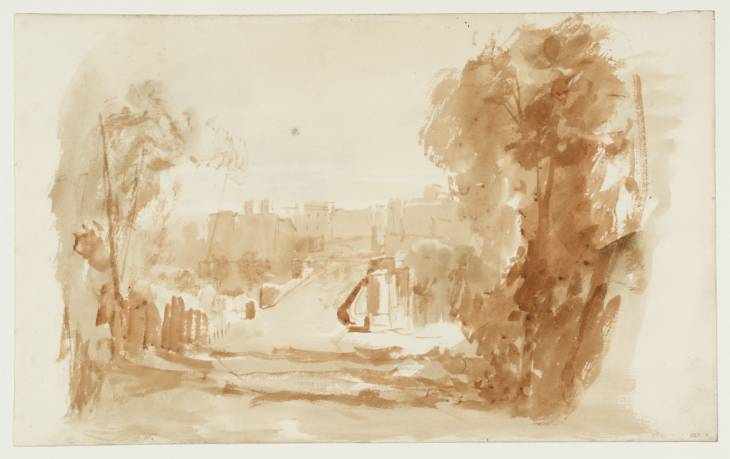Joseph Mallord William Turner, ‘A Bridge Leading into a Town: ?Richmond from Twickenham’ c.1807-19