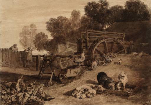 Joseph Mallord William Turner, ‘The Farm-Yard with the Cock’ circa 1806-7