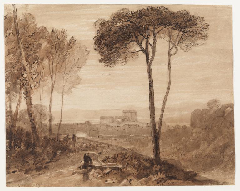 Joseph Mallord William Turner, ‘Scene in the Campagna ('Woman at a Tank' or 'Hindoo Ablutions')’ c.1808