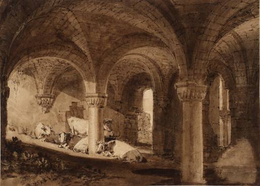 Joseph Mallord William Turner, ‘The Crypt of Kirkstall Abbey’ c.1806-7