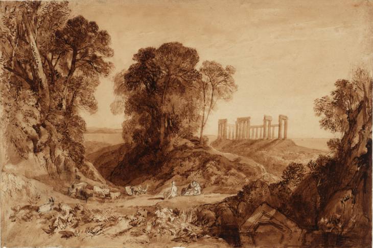 Joseph Mallord William Turner, ‘The Temple of Aphaia at Aegina ('The Temple of Jupiter in the Island of Aegina')’ c.1816