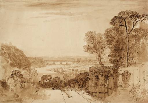 Joseph Mallord William Turner, ‘View of a River from a Terrace: ?Mâcon’ c.1810-15