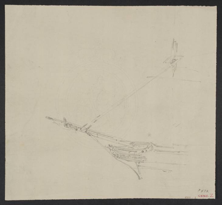 ‘Bowsprit and Figurehead of Man-of-War’, Joseph Mallord William Turner ...