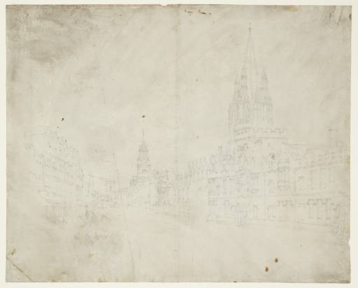Joseph Mallord William Turner, ‘Oxford: The High Street, Looking West towards Carfax’ c.1798
