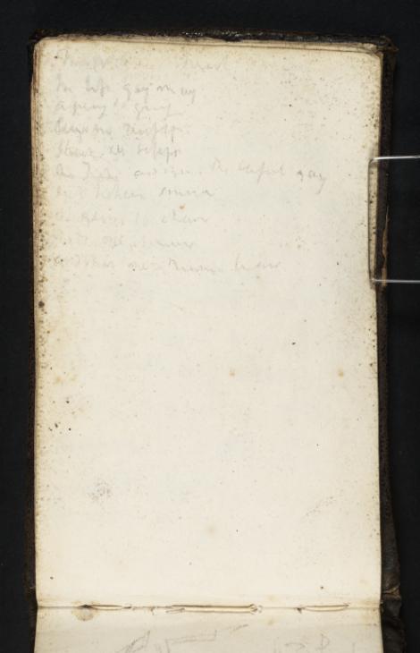 Joseph Mallord William Turner, ‘Inscription by Turner: A Draft of Poetry’ c.1807-14