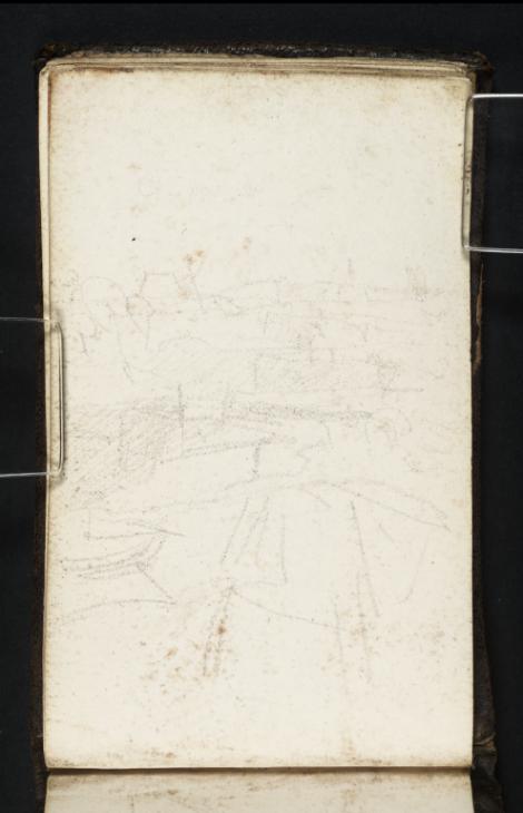 Joseph Mallord William Turner, ‘A Landscape with Canal Locks and a Windmill’ c.1807-14