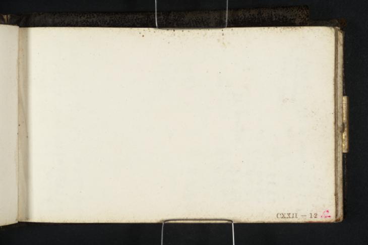 Joseph Mallord William Turner, ‘Blank’ c.1809-14 (Blank right-hand page of sketchbook)