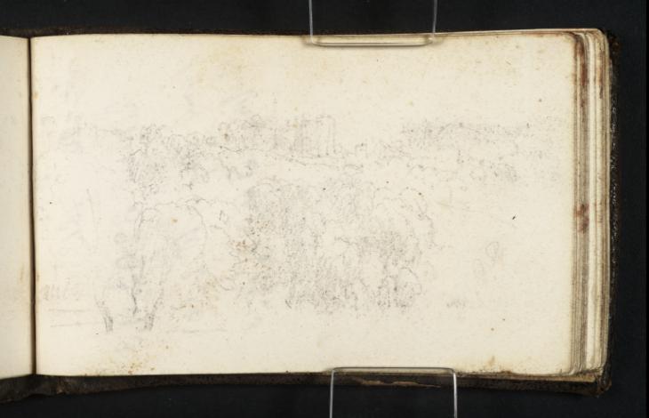 Joseph Mallord William Turner, ‘A Building on a Wooded Hillside, Perhaps Park Place, near Henley-on-Thames’ c.1807-14