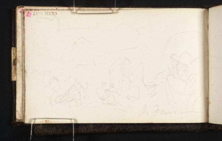 Joseph Mallord William Turner, ‘A Group of Figures, Possibly at a Rag Fair or at Reading’ c.1807-14