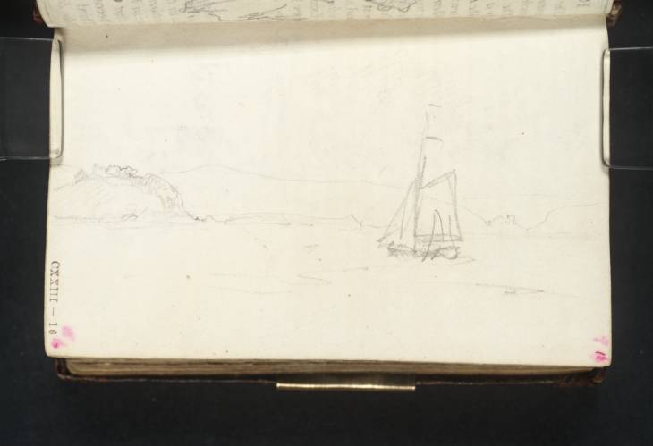 Joseph Mallord William Turner, ‘A Sailing Boat in Poole Harbour with Corfe Castle Beyond’ 1811