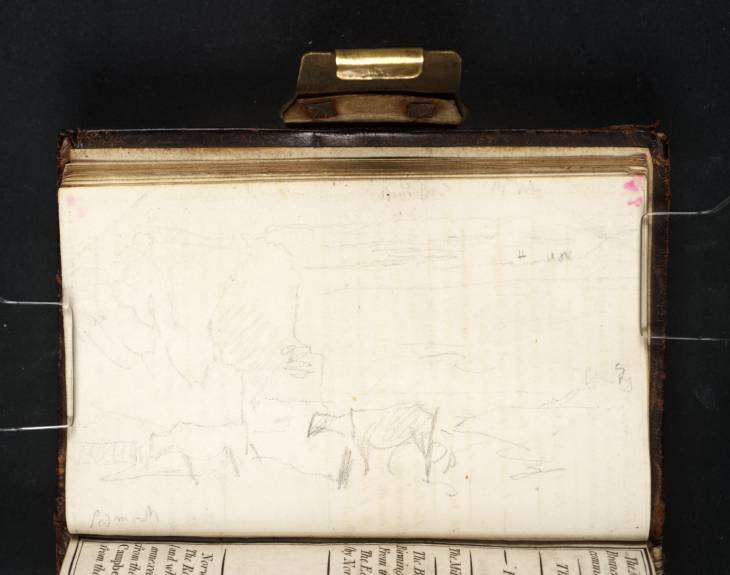 Joseph Mallord William Turner, ‘Cliffs at Sidmouth with ?Cattle; Bideford Bar’ 1811