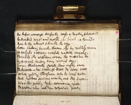 Joseph Mallord William Turner, ‘Inscription by Turner: Draft of Poetry’ 1811